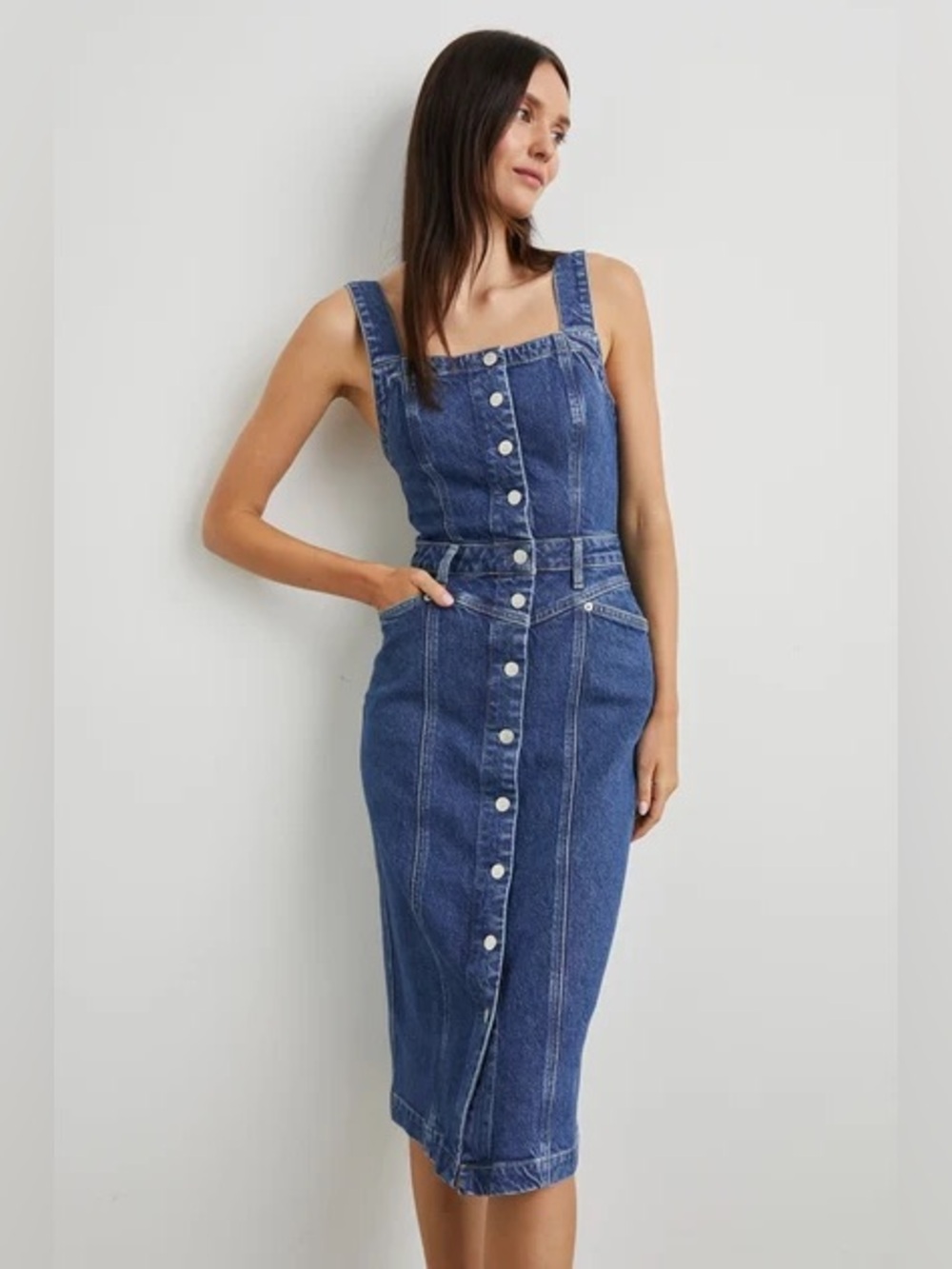 Rails Denim Midi Dress